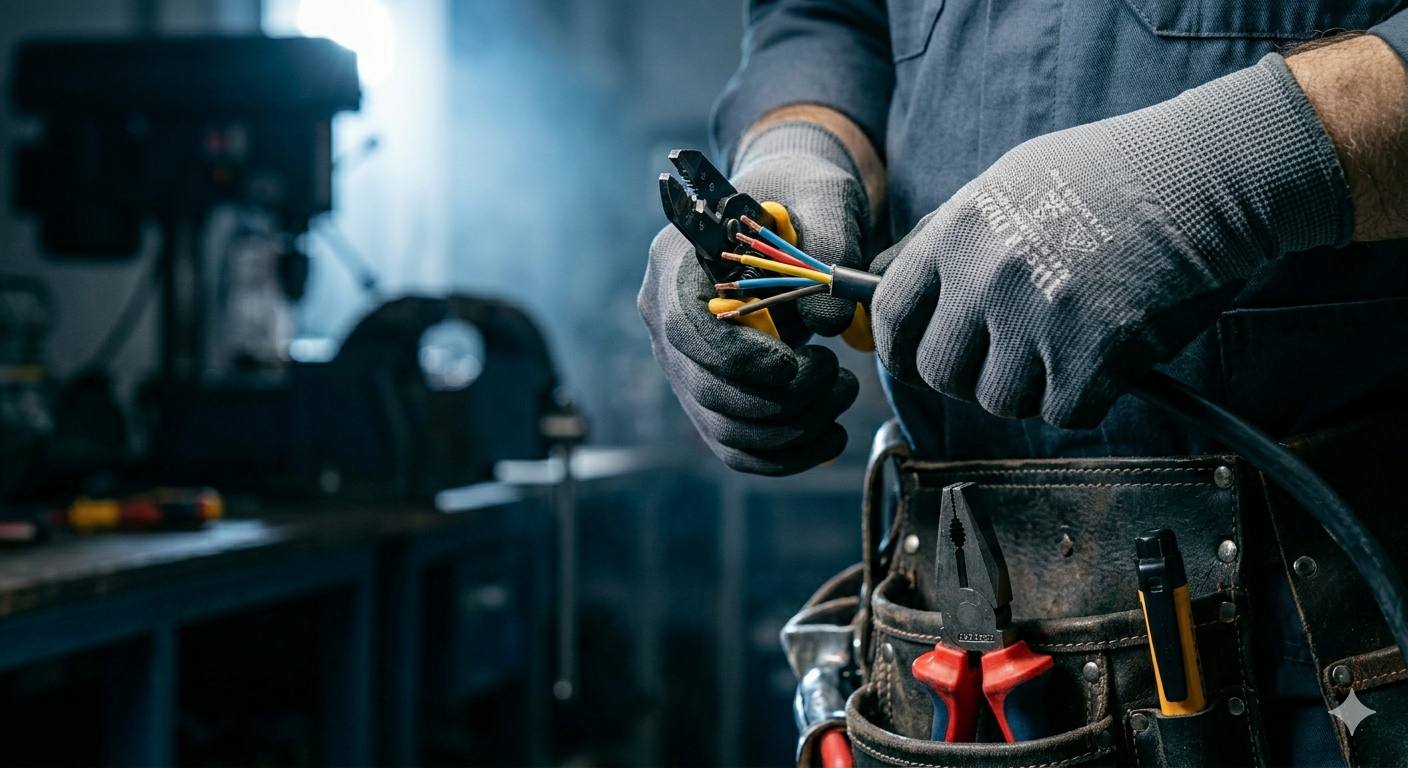 Επαγγελματίας ηλεκτρολόγος στο εργαστήριο