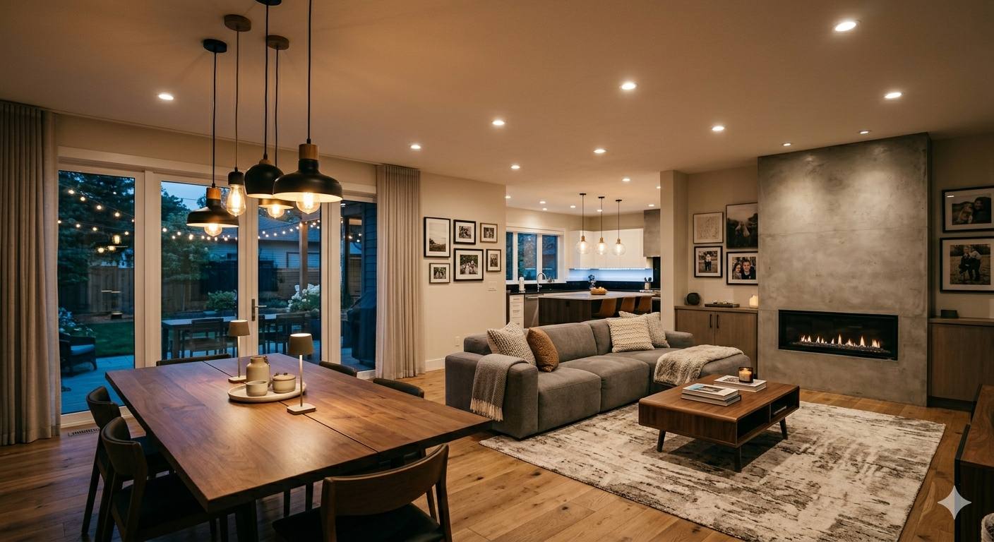 Εγκατάσταση φωτιστικών σαλονιού