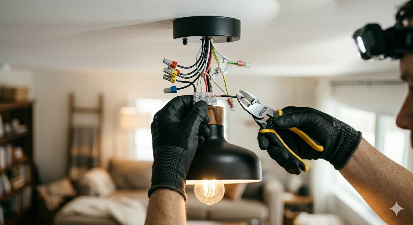 Τοποθέτηση φωτιστικού